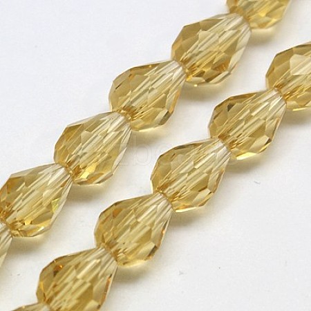 Glass Beads Strands EGLA-E010-8x12mm-11-1