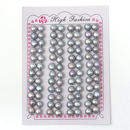 Half Round Natural Cultured Freshwater Pearl Beads PEAR-R015-49-1