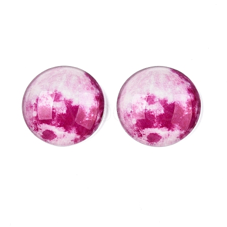 Fluorescent Glass Cabochons GGLA-T004-12G-1