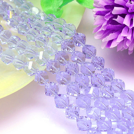 Faceted Polyhedron Imitation Austrian Crystal Bead Strands G-M183-8mm-04A-1