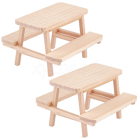 Wooden Outdoor One-piece Table and Chair DIY-WH0021-59-1