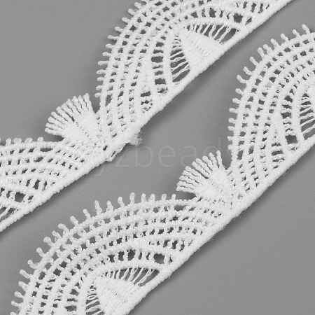 Polyester Lace Trims OCOR-WH0082-05F-1