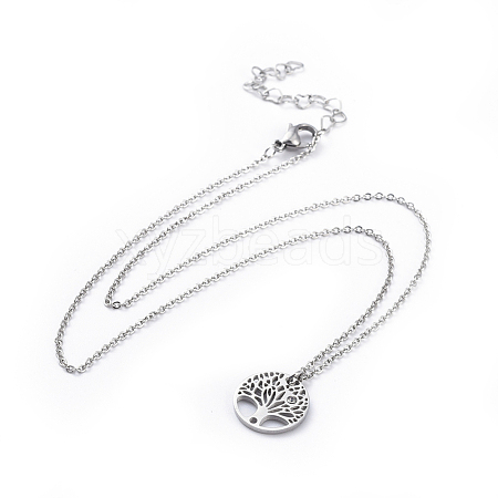 Stainless Steel Pendants Necklaces NJEW-JN02420-1