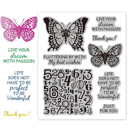 Rubber Clear Stamps DIY-WH0251-008-1