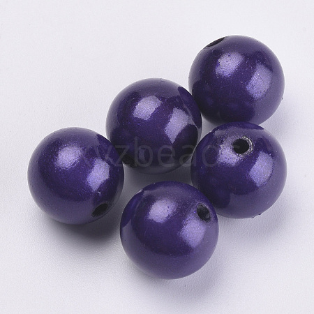 Spray Painted Acrylic Beads MACR-Q154-14mm-007-1