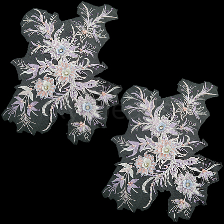Polyester Acrylic Rhinestones Applique embroidery ABS Sequins FIND-WH20019-165A-03-1