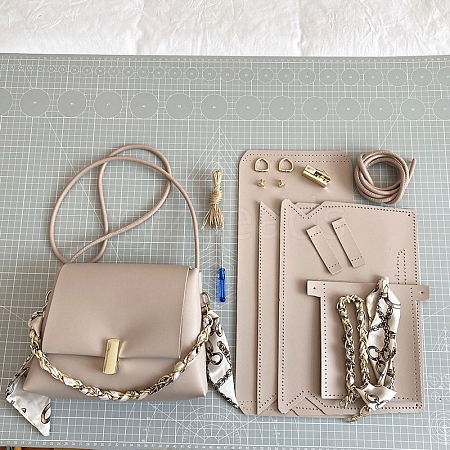 DIY Imitation Leather Crossbody Lady Bag Making Kits PW-WG33648-02-1