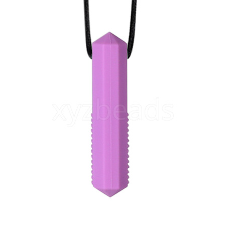 Column Food Grade Eco-Friendly Silicone Pendants PW-WGCC13E-04-1