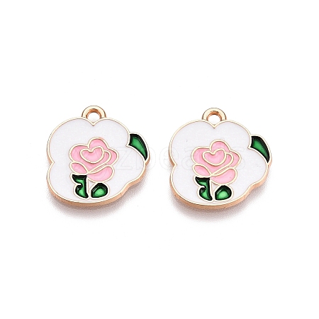 Valentine's Day Theme Alloy Enamel Pendants ENAM-T020-50C-02-1