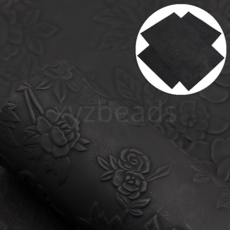 Flower Pattern Imitation Leather Fabrics PW-WGB593C-13-1