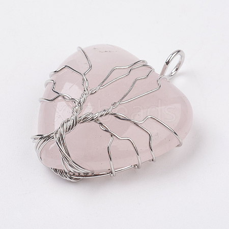 Natura Rose Quartz Pendants G-L480-05D-1