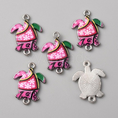 Zinc Alloy Enamel Connector Charms FIND-WH0136-19C-1