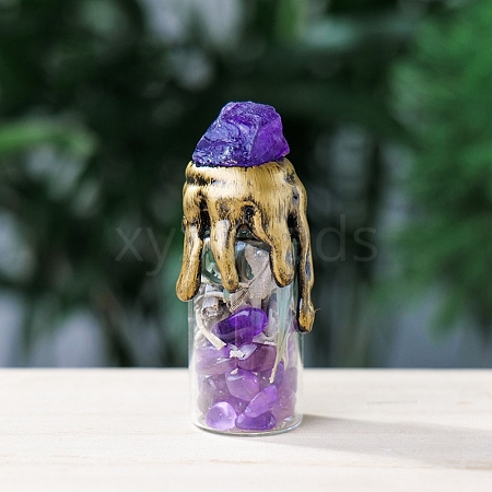 Raw Natural Amethyst Energy Bottle PW-WG50782-12-1