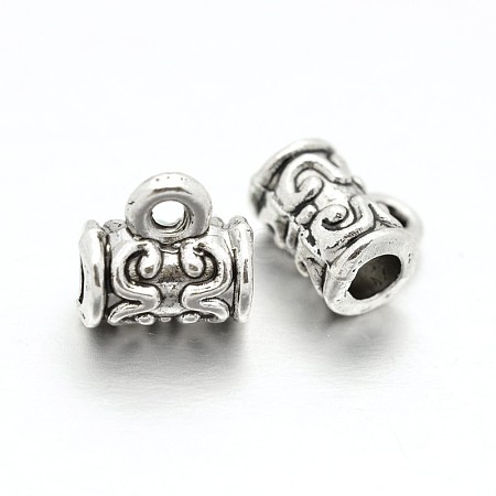 Tibetan Style Alloy Bail Beads Tube Bails PALLOY-E380-05-LF-1