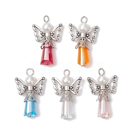 Glass & Alloy Pendants PALLOY-JF03050-1