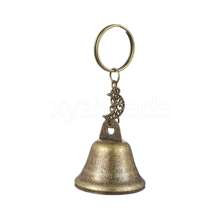 Iron Bell & Hollow Out Alloy Pendant Keychains KEYC-JKC00998-03-1