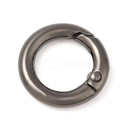 Rack Plating Brass Spring Gate Rings KK-Q781-13EB-1