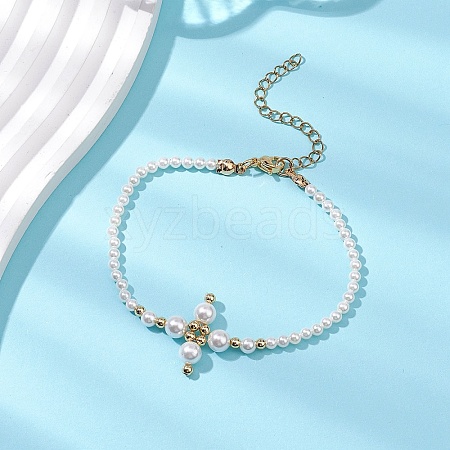 Shell Pearl Beads Bracelets for Women BJEW-TA00571-1