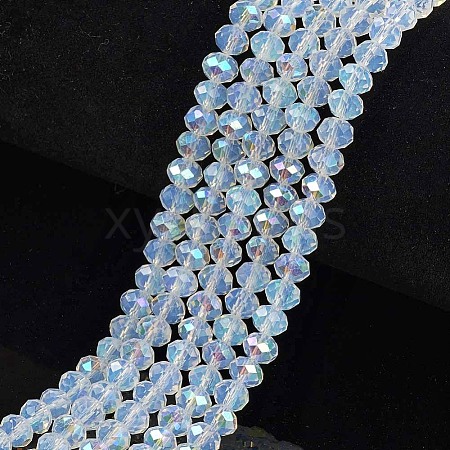 Electroplate Glass Beads Strands X-EGLA-A034-J6mm-L07-1