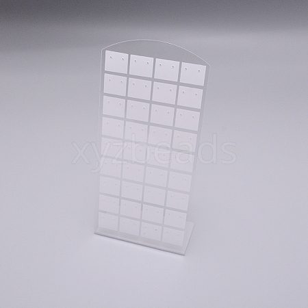 Acrylic Earring Studs Displays. Jewelry Display Rack EDIS-WH0006-01A-1