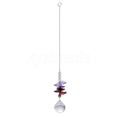 Crystal Glass Sun Catcher Pendant PW-WG2C834-03-1