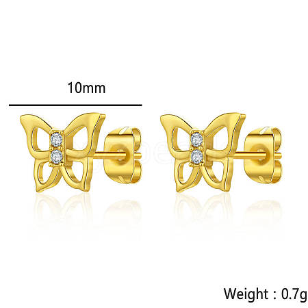 Simple Fashion Butterfly Stud Earrings GO8800-1