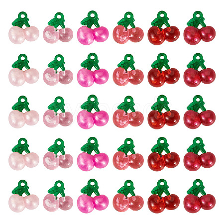 36Pcs 6 Styles Transparent Resin Pendants RESI-TA0004-21-1