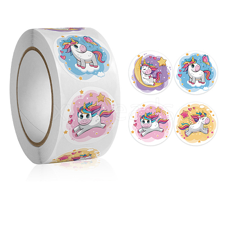 4 Patterns Cartoon Stickers Roll UNIC-PW0001-009B-1