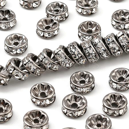 Brass Rhinestone Spacer Beads LS-X-RB-A014-Z8mm-01B-NF-1