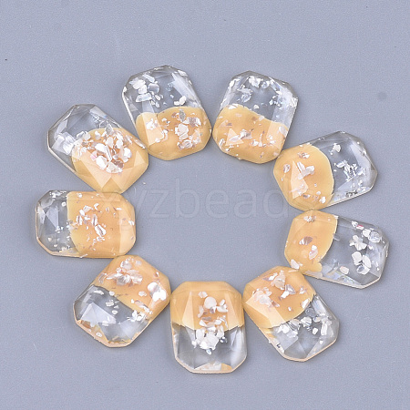 Two Tone Resin Cabochons X-CRES-T014-06J-1