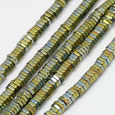 Electroplate Non-magnetic Synthetic Hematite Beads Strands G-J165-2mm-06-1