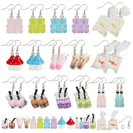 SUNNYCLUE DIY Candy Color Drop Earring Making Kit DIY-SC0018-31-1