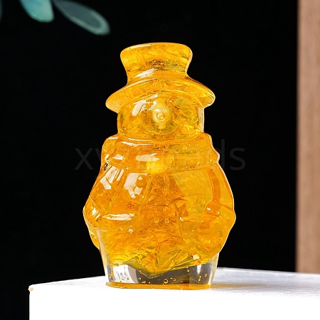 Natural Topaz Jade Resin Cover Sculpture Display Decorations PW-WGE8590-04-1