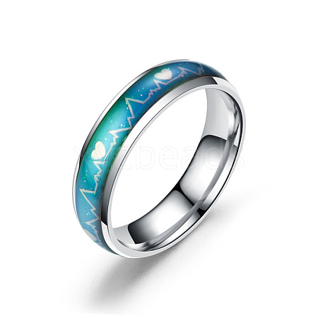 Non-Tarnish Heart Beat Mood Ring VALE-PW0001-039B-04-1