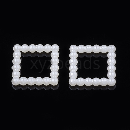 ABS Plastic Imitation Pearl Linking Rings OACR-S020-07-1