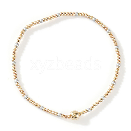 Glass Seed Beads & CCB Beads Stretch Bracelets TB4137-45-1