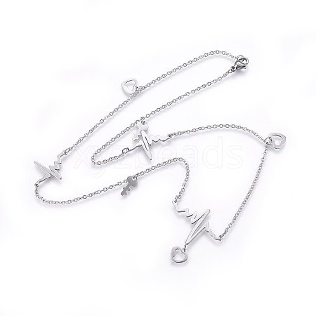 304 Stainless Steel Pendant Necklaces NJEW-L147-02P-1
