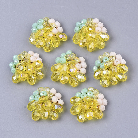 Handmade Woven Glass Cabochons FIND-N050-10D-1