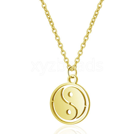 201 Stainless Steel Pendants Necklaces NJEW-S069-TN056-2-1