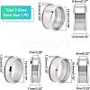 Unicraftale 9Pcs 3 Style 316 Stainless Steel Grooved Finger Ring Settings STAS-UN0034-96-5