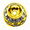 Brass Crystal Rhinestone Beads RB-9X10-2-1