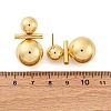 Brass Stud Earrings EJEW-R025-01G-5