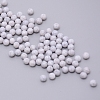 Resin Round Beads MRMJ-WH0068-34C-02-2