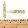 Brass Micro Pave Clear Cubic Zirconia Pendants KK-R159-03A-G-3