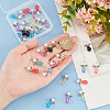 4 Sets Angle Shape Acrylic Pendants FIND-PH0009-11-WH-3
