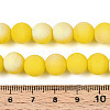 Frosted Opaque Glass Beads Strands GLAA-T032-P10mm-MBB16-4
