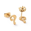 304 Stainless Steel Question Mark Stud Earrings for Women Men EJEW-G318-06G-2