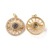 Brass Micro Pave Cubic Zirconia Pendants ZIRC-P092-039G-RS-3