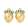 Brass Micro Pave Cubic Zirconia Pendants KK-F895-17B-G-1