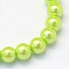 Baking Painted Pearlized Glass Pearl Round Bead Strands X-HY-Q003-6mm-66-2